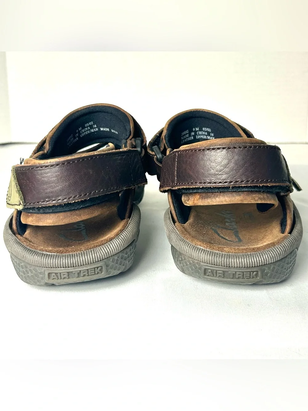 Clarks Brown Leather Adjustable Strap Sandals